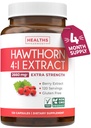 Σούπερ ισχυρό εκχύλισμα καρπού Hawthorn - συμπλήρωμα καρπού Hawthorn Made from Extra Strength Concentrate to Support Heart and Digestive Health - Vegan Non-GMO & Gluten Free (4 Μήνας Προσφορά)
