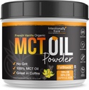 Επίτηδες Bare MCT Oil σε σκόνη Γαλλική Vanilla MCT Coffee Creamer - C8 MCT Oil Powder for Energy & Μεταβολισμός - No Grit Keto Energy Blend Εξαιρετικό στο ψήσιμο, Shakes & Creamer για καφέ - 40 Ser