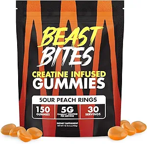 BEAST BITES - Creatine Infused Gummies - 5g Creapure Creatine Monohydrate Per Serving - NSF Certified for Sport - 30 Υπηρεσίες
