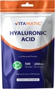 Vitamatic Hyaluronic Acid Powder 200mg - Υποστηρίζει υγιή συνδετικό ιστό και αρθρώσεις - Προώθηση Νεανικού Υγιεινού Δέρματος - 100 γραμμάρια