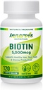 Υψηλή ισχύ Biotin 5000mcg – Υποστηρίζει την υγεία των μαλλιών, του δέρματος και των νυχιών, 120 κάψουλες λαχανικά