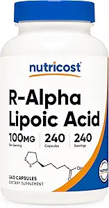 Nutricost R-Alpha Lipoic Acid 100mg, 240 Capsules - Veggie Caps, Vegan, Non-GMO, Gluten Free