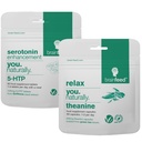 Serotonin Supplements & Natural l theanine | Serotonin Mood Support & Stress Relief Supplements | 5HTP 100mg + 250mg L theanine Capsules | 2 Month Supply | Vegan