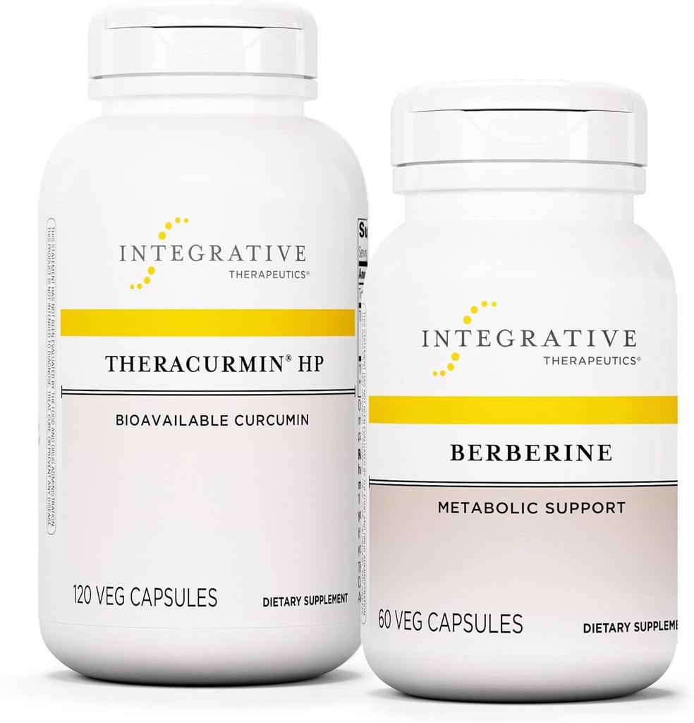 Integrative Θεραπευτική Δέσμη με Βερβερίνη, 60 Κάψουλες & Θερμάργυρο HP, 120 Κάψουλες - Βερβερίνη για Μεταβολική Υποστήριξη* - Theracurmin Supplement That's 27x More Bioδιαθέσιμη*