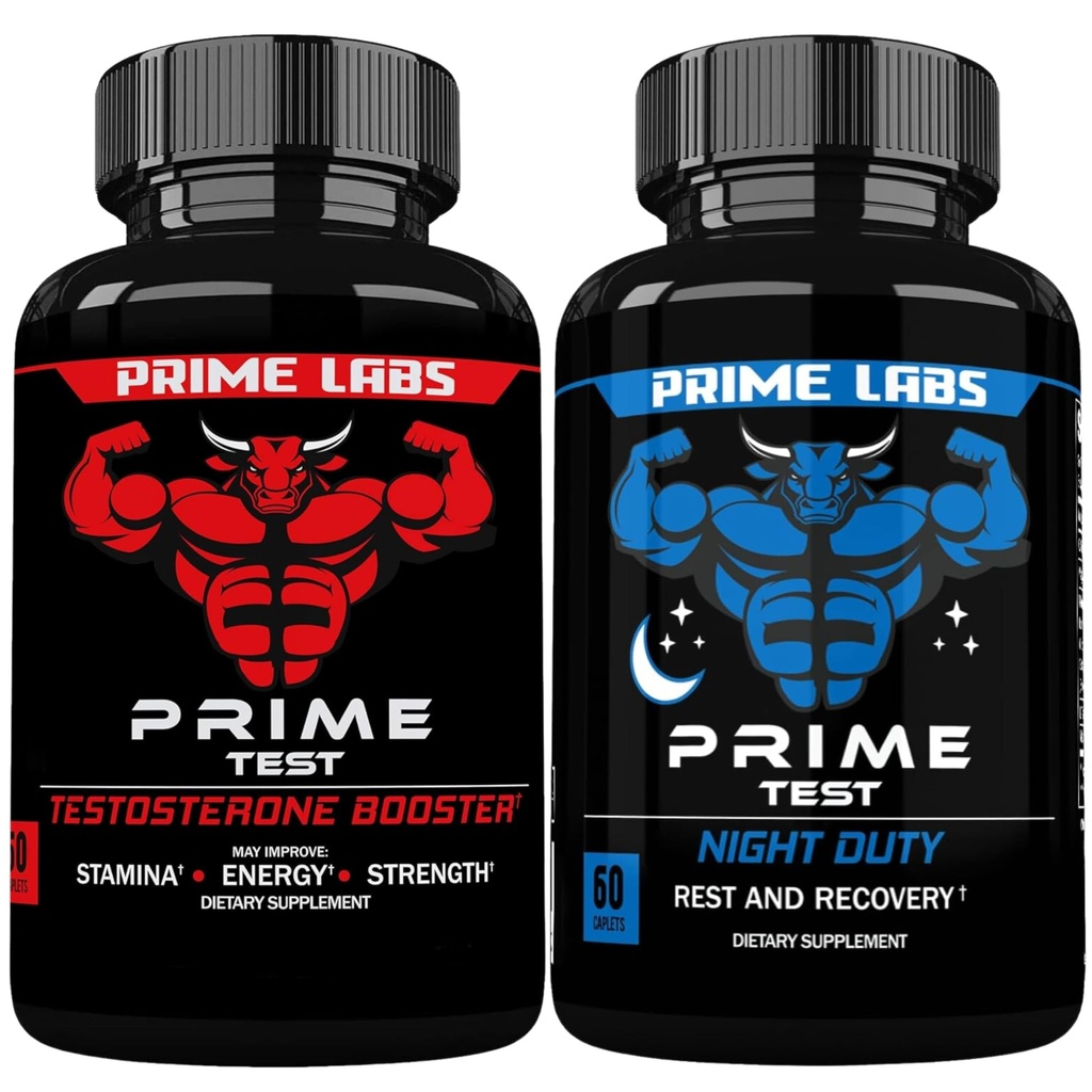 Prime Labs Prime Test Test Testosterone Booster + Night Duty συμπλήρωμα ύπνου