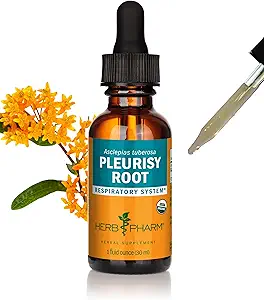 Βότανο Pharm Certified Organic Pleurisy Root Liquid Extract για την υποστήριξη του αναπνευστικού συστήματος 1 Fl Oz