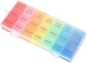 Χάπια υπόθεση Χάπια Clear Organizer Box Χάπια Organizer 7 Ημέρα (3 φορές την ημέρα) Εβδομαδιαία Χάπια Κουτί 21 Κουλοχέρηδες Θεραπευτικός Διοργανωτής με Κουμπί Push για Φάρμακα Clear Container Υπόθεση
