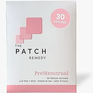 The Patch Remedy Pre Menstrual Patch | Chasteberry, Magnesium, Evening Primrose, Dong Quai, B6 & Vitamin E | 30 Patches