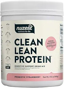 Nuzest Bethany's Pantry Digestive Support Protein - Probiotics for Digestive Health – Φράουλα - Clean Lean Protein - Premium Vegan Pea Protein Pee Protein Powder – Plant Based - 20 Servies, 1.1 lb