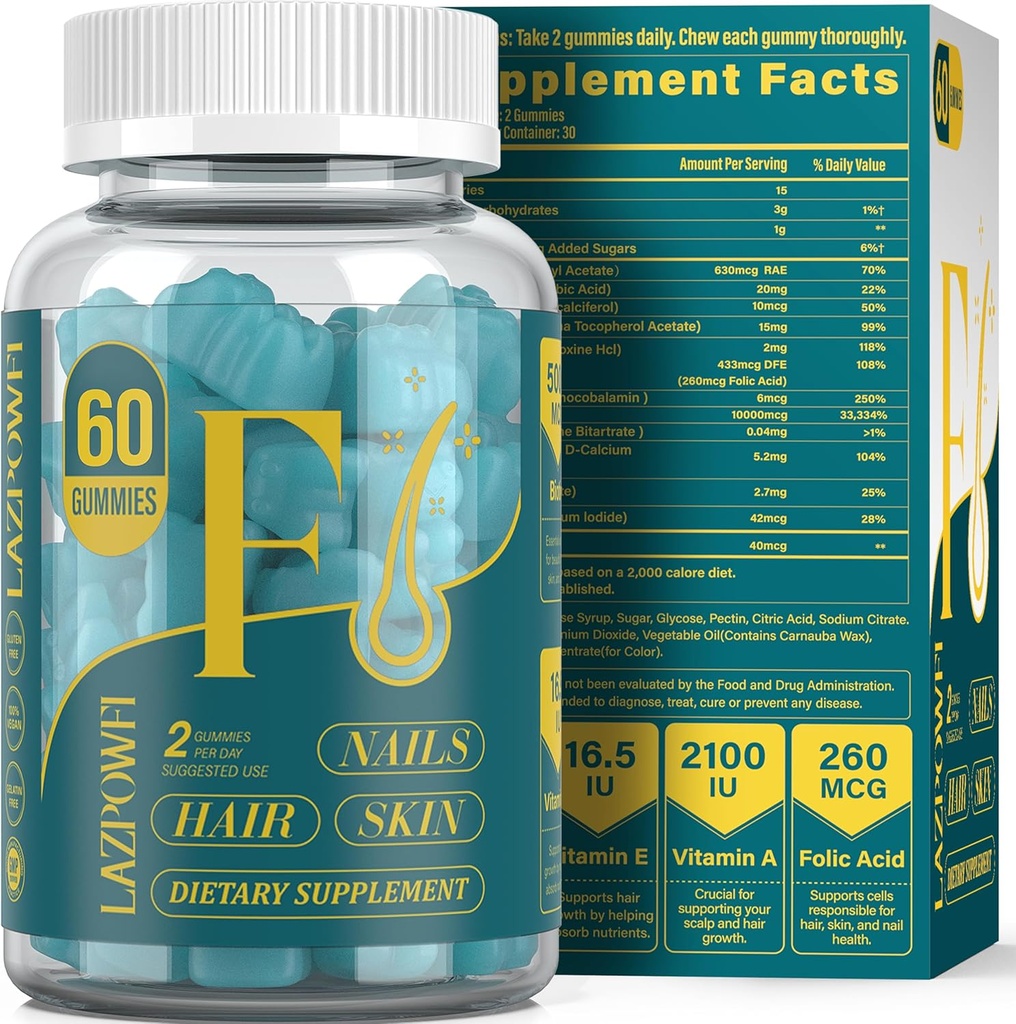 Biotin Gummies -Κερδί δέρμα και τα νύχια Βιταμίνες για άνδρες & γυναίκες, Vegan βιταμίνης B7, υποστηρίζει την ανάπτυξη των μαλλιών και ισχυρότερη νύχια, 30 ημέρα προσφοράς - Βατόμουρο-60 Μετρήσεις