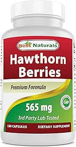 Best Naturals Hawthorn Berry 565 mg 180 Κάψουλες (180 Count (Pack of 1))