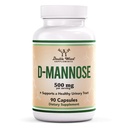 Διπλά συμπληρώματα ξύλου D Mannose 500mg κάψουλες, 90 Count (D-Mannose για την ουρολοίμωξη, βοηθά την πρόληψη UTI) Vegan ασφαλή, μη-GMO, χωρίς γλουτένη