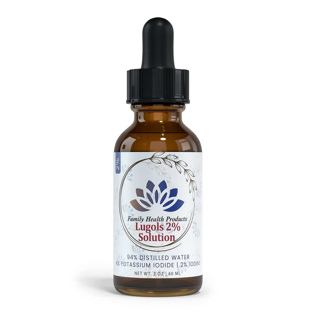 Οικογενειακά Προϊόντα Υγείας-Lugols Iodine Solution 2% Iodine Drops Liquid Drops, Red, Pack of 1