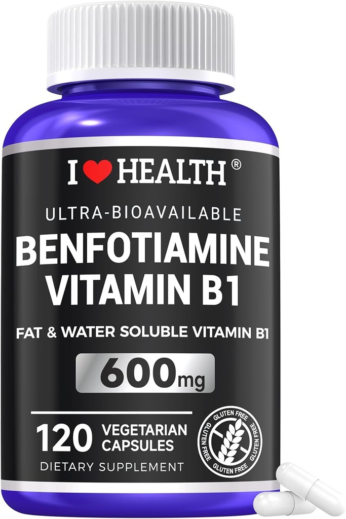 Benfotiamine 600mg Plus 20mg Vitamin B1 