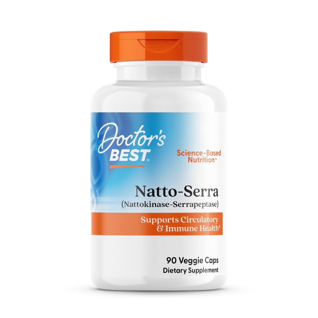 Γιατροί Best Natto-Serra, Υποστηρίζει Κυκλοφορική & Ανοσολογική Υγεία, Μη ΓΤΟ, Vegan 90 Veggie Caps