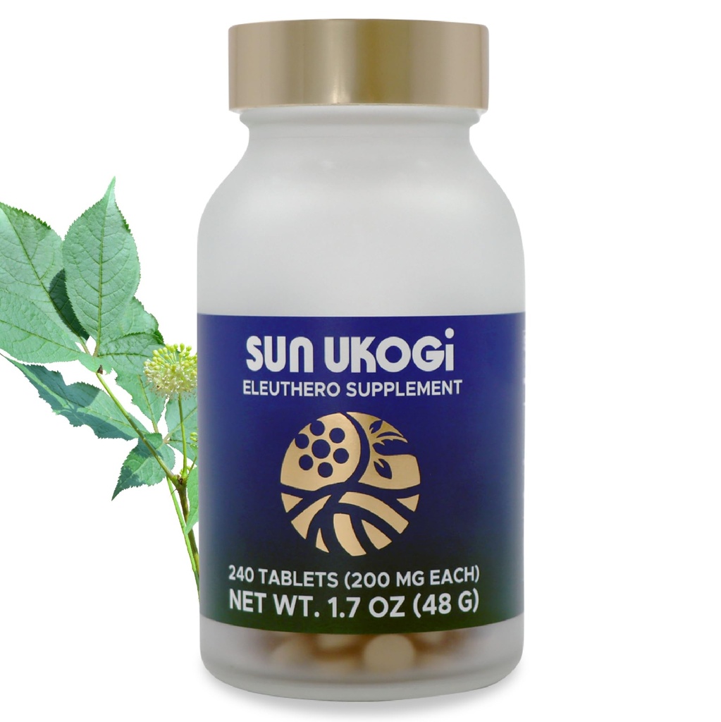 Sun Chlorella Sun Ukogi Eleuthero Root 200 mg Siberian Ginseng Συμπλήρωμα - Φυσικό Adaptogen Well Being & Endurance Συμπλήρωμα για γυναίκες & άνδρες - Μη ΓΤΟ - 240 Tabletισκία