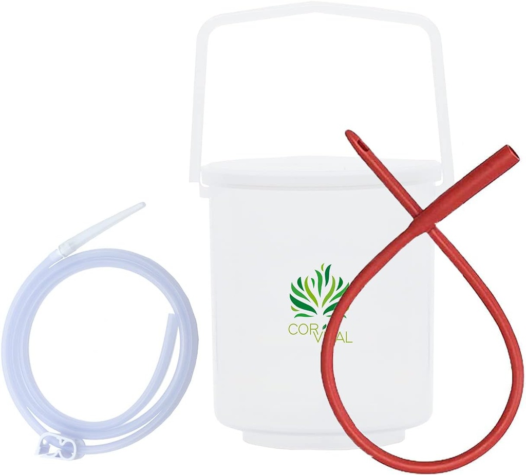 Kinema Kit καφέ για τον καθαρισμό του παχέος εντέρου - Προτείνεται από Gerson Home Kit Enema Kit - Kit Kinema Bucket με Red Tube - Colon Detox Organic Coffee Kleanser - Kinema Coffee Colon Health