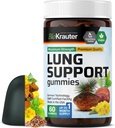 BIO KRAUTER Lung Detox Gummies - 60 Vegan Chews - συμπλήρωμα καθαρισμού πνεύμονα w/Vitamin C & Mullein Leaf Blend - αναπνευστική υποστήριξη