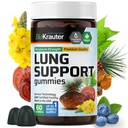 BIO KRAUTER Lung Detox Gummies - 60 Vegan Chews - συμπλήρωμα καθαρισμού πνεύμονα w/Vitamin C & Mullein Leaf Blend - αναπνευστική υποστήριξη