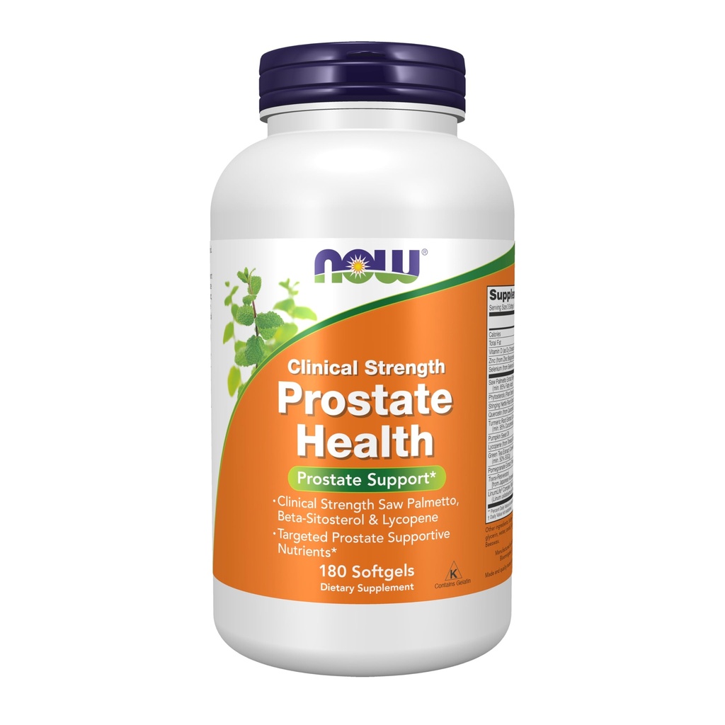 NOW Συμπληρώματα τροφίμων, Prostate Υγεία, κλινική δύναμη πριονίζουν Palmetto, Beta-Sitosterol & Lycopene, 180 Softgels