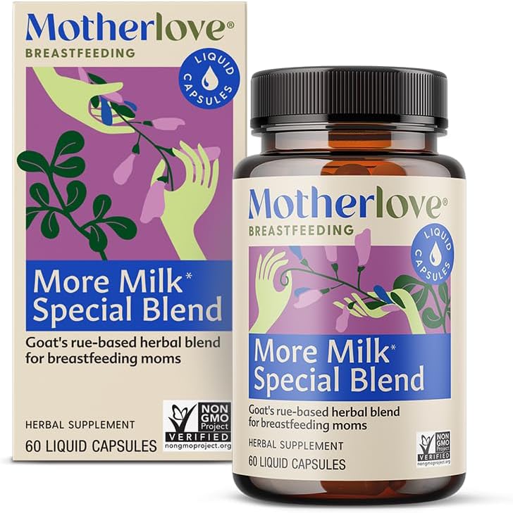 Motherlove More Milk Special Blend (60 Liquid caps) Βότανο Γαλουχία συμπλήρωμα w/Goat’s Rue to Build Breast Tissue & Support Breast Milk Supply—Non-GMO, Βιολογικά Βότανα, Vegan, Kosher, Soy-Free