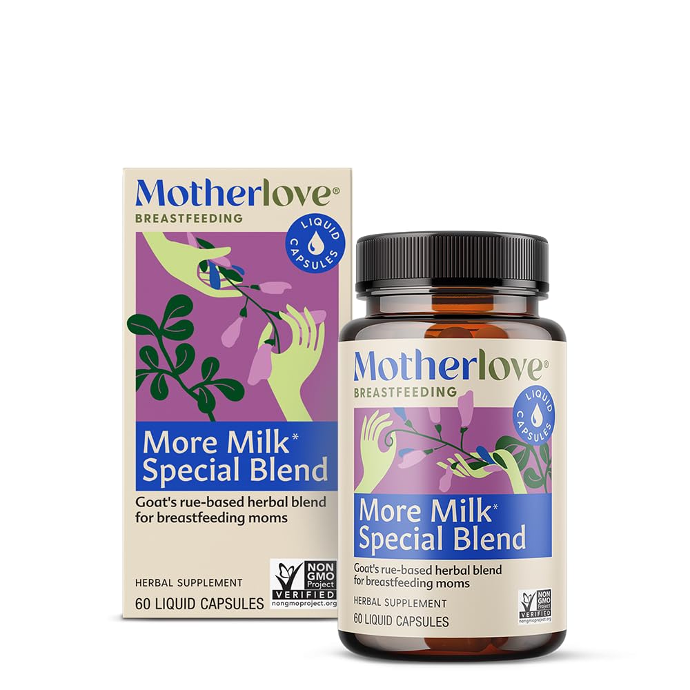 Motherlove More Milk Special Blend (60 Liquid caps) Βότανο Γαλουχία συμπλήρωμα w/Goat’s Rue to Build Breast Tissue & Support Breast Milk Supply—Non-GMO, Βιολογικά Βότανα, Vegan, Kosher, Soy-Free