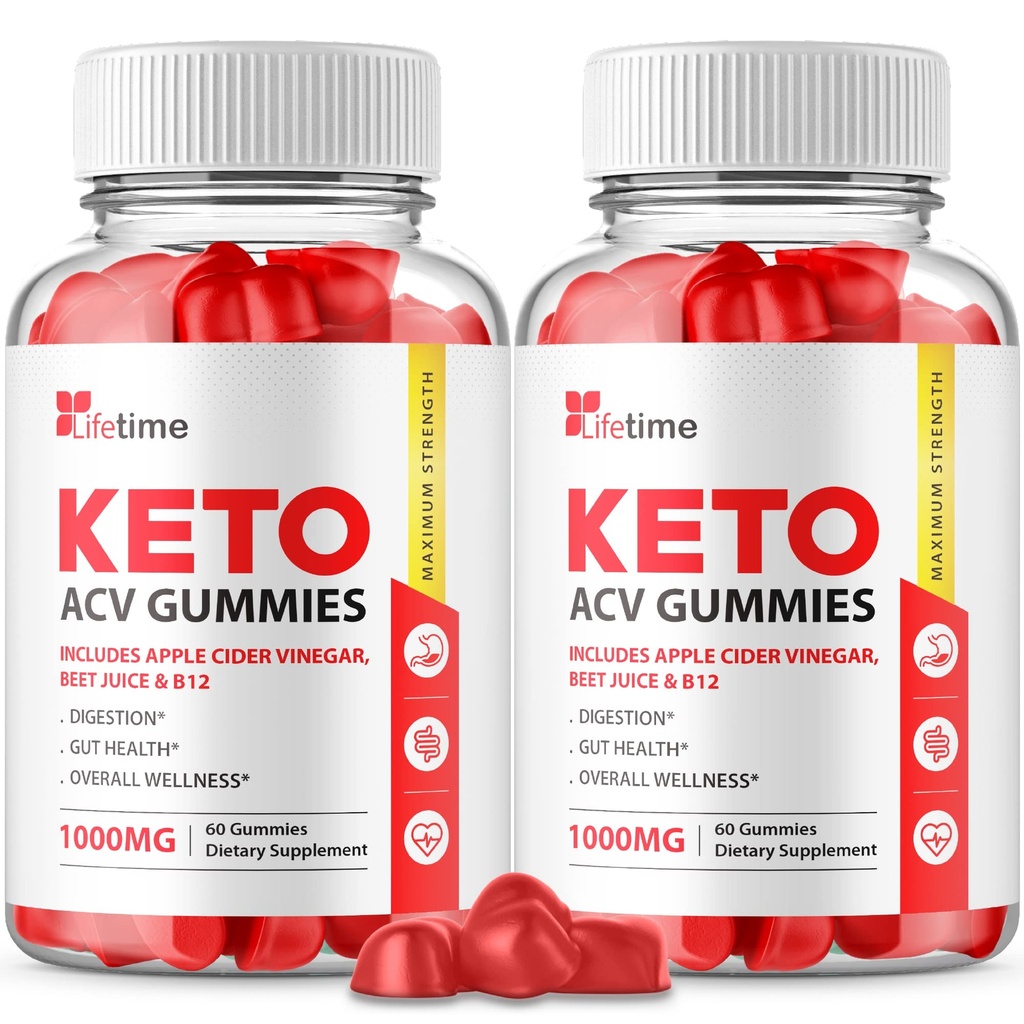 (2 Pack) Lifetime Keto Plus ACV Gummies - Επίσημη Φόρμουλα, Vegan, Non GMO - Lifetime Keto acc Gummies, Life Time Keto Gummies with Apple Cider Vinegar, Vitamin B12, Pomegranate Juice (120 Gummies)