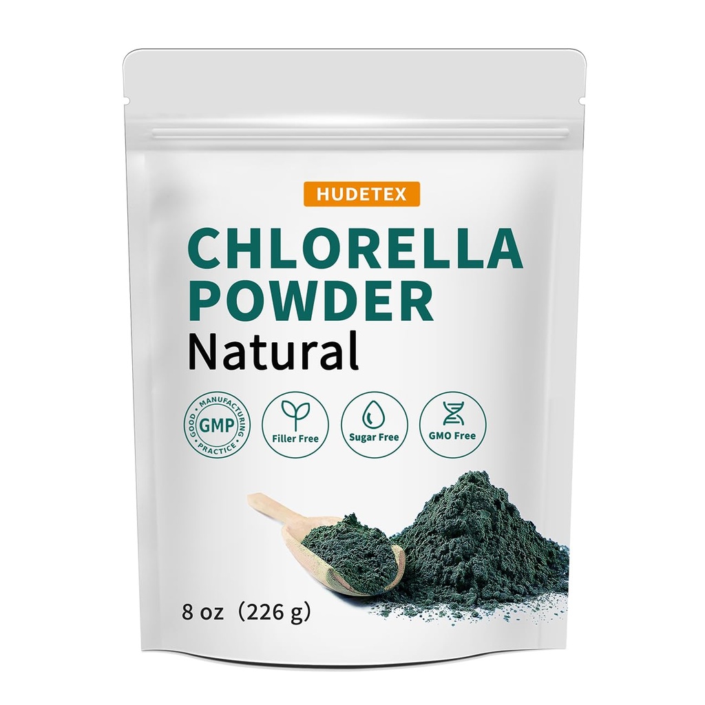 Chlorella Powder Natural-Chlorophyl Powder, Υποστηρίζει το ανοσοποιητικό σύστημα & λειτουργία του ήπατος, Διατηρήστε τη Νεότητα, Vegan, Πλούσιο σε Vegan Πρωτεΐνη και Βιταμίνες, 8 oz.