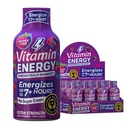 Vitamin Energy B12 11,000% Extra Strength Energy Shot Pink Berry 12 Pack, 260mg Natural Caffeine, B12 & B6, Nootropic Focus, Vitality, Zero Sugar, Gluten-Free, Vegan, Kosher, 1.93 fl oz