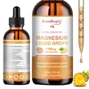 GREENPEOPLE Μαγνήσιο Γλυκινικό Υγρό Drop - 17-σε-1 4Fl. Oz τριπλό σύμπλοκο μαγνησίου συμπλήρωμα με γλυκινικό 400mg & Κιτρικό 500mg Taurate/L-Θεανίνη για Calm Mood/Muscle/Sleep,Pineapple Γεύση