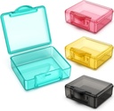 Μικρό κουτί χαπιών 4 τμχ, Cute Travel Pill Organizer περίπτωση Mini μικροσκοπικό σαφείς πλαστικά εμπορευματοκιβώτια αποθήκευσης φορητά για το πορτοφόλι τσέπης