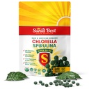 Sunlit Super 50/50 Βιολογικά Δισκία Chlorella Spirulina - Super συμπλήρωμα για την υποστήριξη του ανοσοποιητικού, την υγεία των ούλων, τη διάθεση και την ενέργεια - πλούσια σε χλωροφύλλη, Αμινοξέα και πρωτεΐνη Vegan, 500 Superfood Tabs