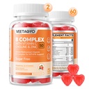 B Complex 50 Gummies, Methylated B Complex with Vitamin C,Choline & Zinc - Ενεργό μεθυλιωμένο B-Complex for Energy,Methylated Support - All B Vitamins - B1,B2,B3,B5,B6,B7,B9,B12 - Χωρίς ζάχαρη,120 Count