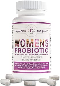 Probiotics for Women - Υποστηρίζει Digestive & Κολπική Υγεία με D3, Prebiotics & Cranberry - Υπερασπίζεται κατά UTI & Yeast - 15x Πιο αποτελεσματική από τις τακτικές κάψουλες (60 Count)