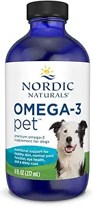 Nordic Naturals Omega-3 Pet, Unflavored - 8 oz - 1380 mg Omega-3 Per Teaspoon - Fish Oil for Medium to Large Dogs with EPA & DHA - Promotes Heart, Skin, Coat, & Immune Health