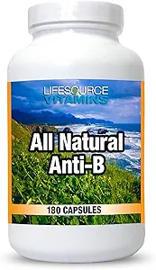 LifeSource Βιταμίνες Όλα τα φυσικά Anti-B για ανοσοκατασταλτική υποστήριξη, 14 Όλα τα φυσικά συστατικά με εκχύλισμα Echinacea & σκόρδο, 180 κάψουλες ανοσοάμυνας