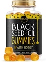 Μαύρο έλαιο σπόρων MAJU με μέλι 90ct, 500mg BSO Gummy, μαύρο σπέρμα Cumin Nigella Sativa Oil, κρύο-Pressed, ισχυρή Φόρμουλα, 90ct
