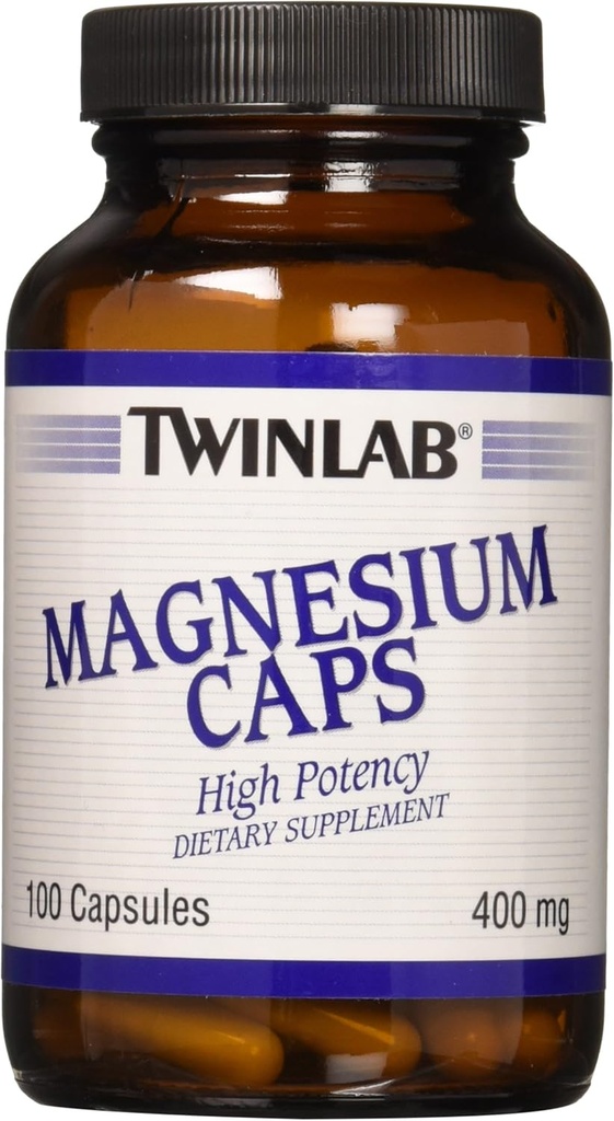 Twinlab - Καπάκια Μαγνησίου, 400 mg, 100 Καψάκια