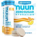 Nuun Zero Sugar Hydration Electrolyte Tablets - Νάτριο, Κάλιο, Χλωριούχο, Ασβέστιο, Μαγνήσιο, Ελαφριά & Νόστιμες Γεύσεις Φρούτων, Χωρίς Ζάχαρη, Χωρίς Γλουτένη, Vegan, Μικτή Συσκευασία Εσπεριδοειδών 4 (40 Μερίδες Σύνολο)