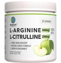 L-αργινίνη 5000mg + L-Citrulline 2000mg Complex Powder Supplement Drink Mix - Nitric Oxide Booster for Heart Health, Blood Flow & Energy - 30 Μερίδες (Green Apple)