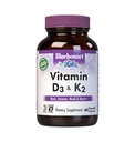Διατροφή Bluebonnet Βιταμίνη D3 & K2, χωρίς σόγια, για ισχυρά υγιή οστά*, χωρίς γλουτένη, χωρίς γλουτένη, χωρίς γαλακτοκομικά, Kosher Certified, χορτοφαγικά, 60 κάψουλες λαχανικών, 60 εξυπηρετούν