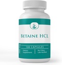 PURE αρχικά ΣΥΣΤΑΤΙΚΑ Betaine HCL, (100 κάψουλες) Πάντα καθαρό, χωρίς πρόσθετα ή πληρωτικά, Εργαστήριο Επαληθευμένο