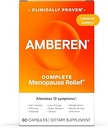 Amberen Menopause Supplement for Women, 60 Capsules, Clinically Proven, Helps Support Hormone Balance, Helps Relieve 12 Menopause Symptoms: Hot Flashes, Night Sweats, Mood Swings and More