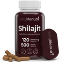 Shilajit Pure Himalayan Extract 500mg με 15% Fulvic Acid 500mg - 120 κάψουλες χορτοφάγων, 4 μήνες προσφοράς, οργανικό συμπλήρωμα για τη ζωτικότητα και τη διανοητική καθαρότητα, Made in USA, Gluten Free, Non-GMO