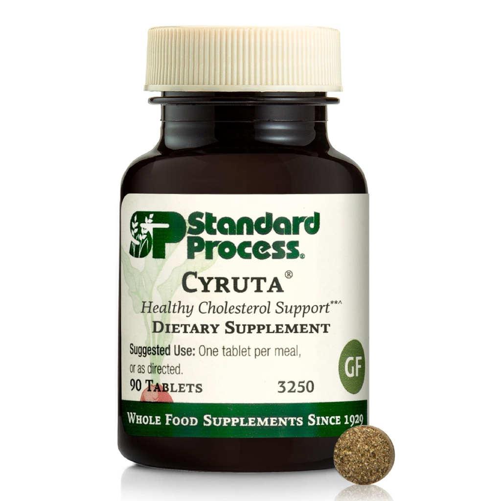 Standard Process Cyruta - Healthy Metabolic Process & Circulation Support Supplement - Healthy Heart Supplement with Organic Buckwheat Flour & Bovine Adrenal Cytosol Extract - 90 Tablets