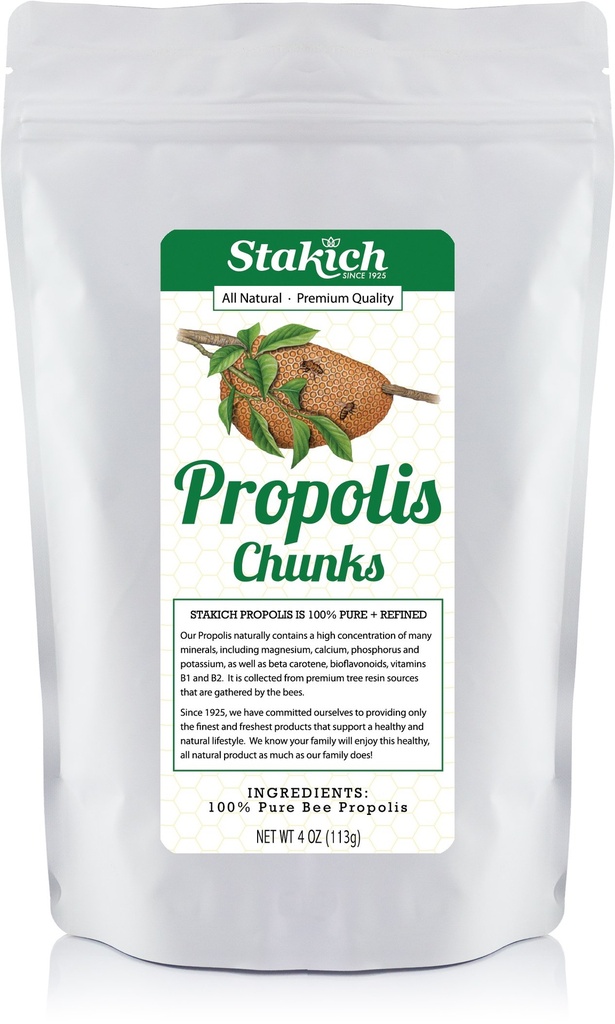 Stakich Bee Propolis Chunks - Pure, Natural - 4 oz