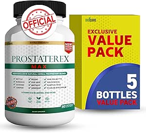 ProstateRex Max Extra Strength Prostate Health Support Supplement, Saw Palmetto, Vegan, Non-GMO, Gluten-free – 300 κάψουλες (5)