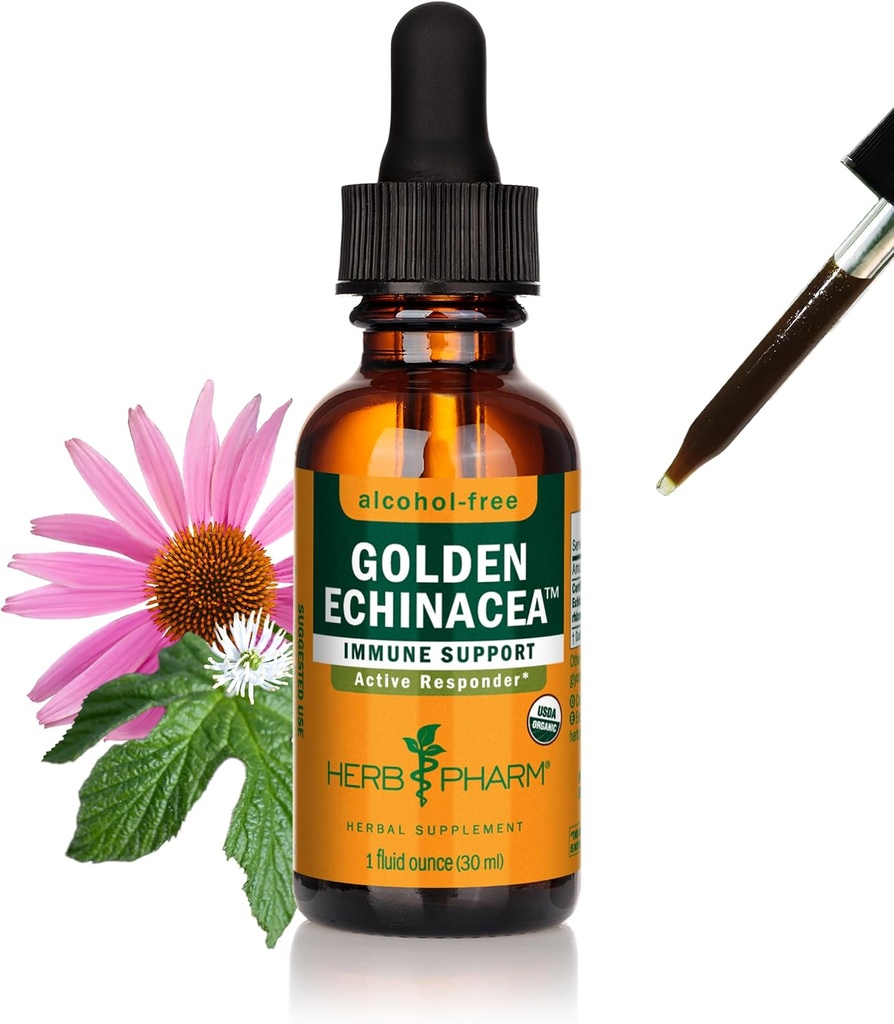 Βότανο Pharm Certified Organic Golden Echinacea Liquid Extract for Immune System Support - 1 Ουγγιά (DGOLDEN01)