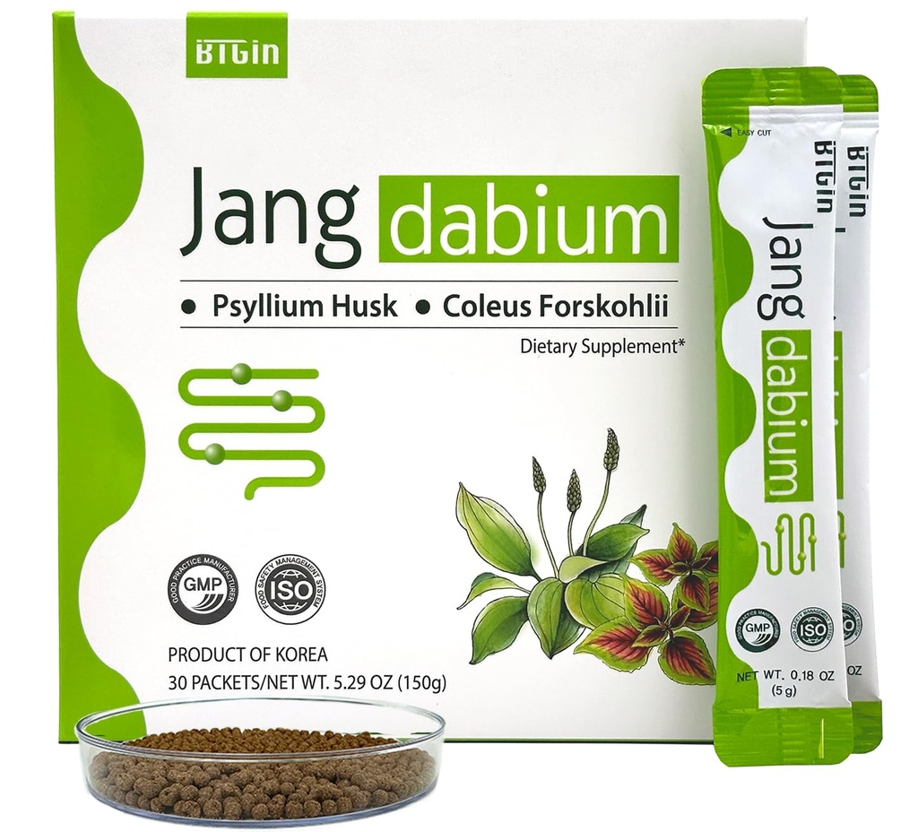 Psyllium Husk Fiber, Coleus Forskohlii, συμπλήρωμα κολλαγόνου για την Digestive Υγεία, τη διαχείριση βάρους Colon Cleanse, Jangdabium 30 συσκευασίες