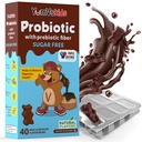 YumVs Probiotics για παιδιά με προβιοτική ζάχαρη Ίνες Δωρεάν σοκολάτα Chewable συμπληρώματα - συμπλήρωμα διατροφής Chewables για Digestive Health - Toddlers, παιδιά & έφηβοι 60 Count